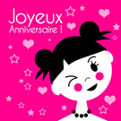 Joyeux anniversaire pétillant pour une petite fille